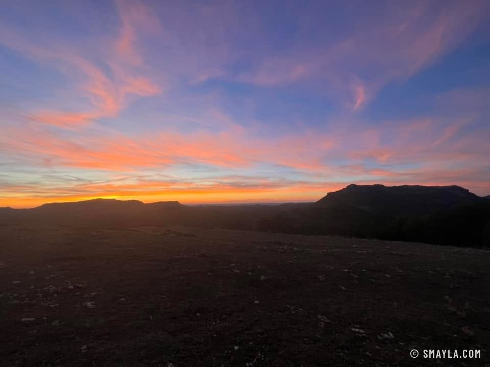 Coucher de soleil sur la sierra