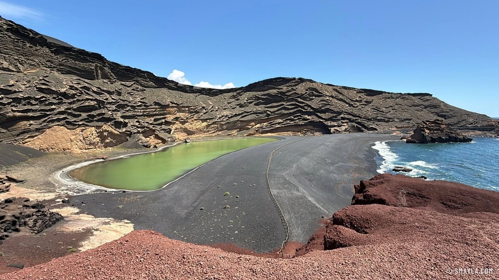 Lagune verte d'El Charco de los Clicos