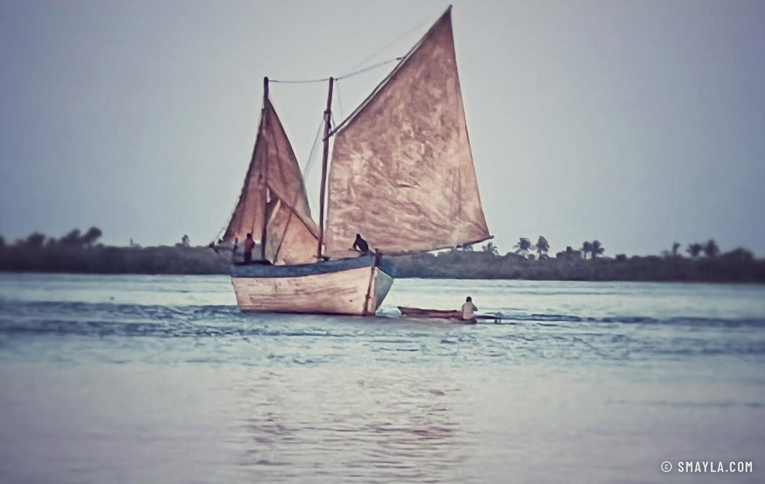Une voile de pirogue