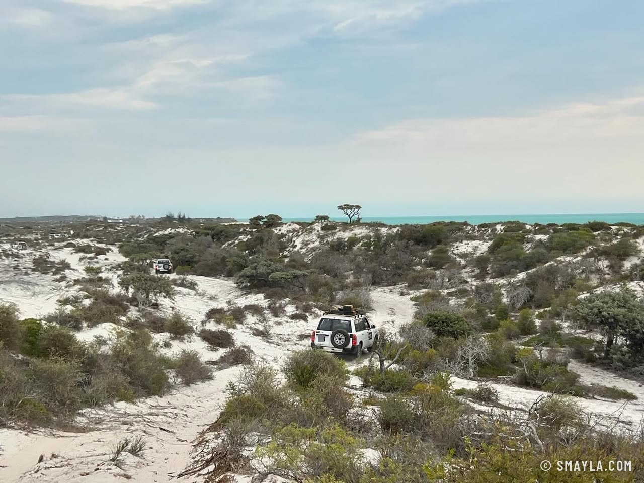 Une piste dans les dunes