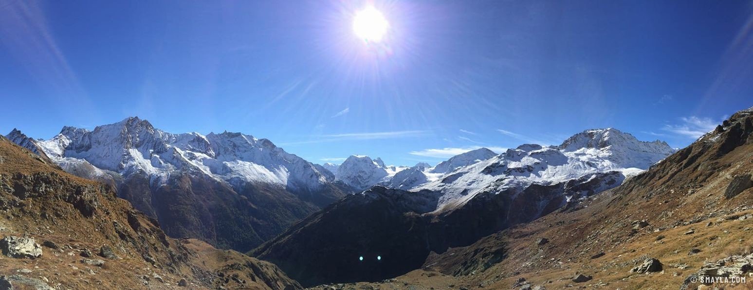Le val d'Arolla en contre-jour