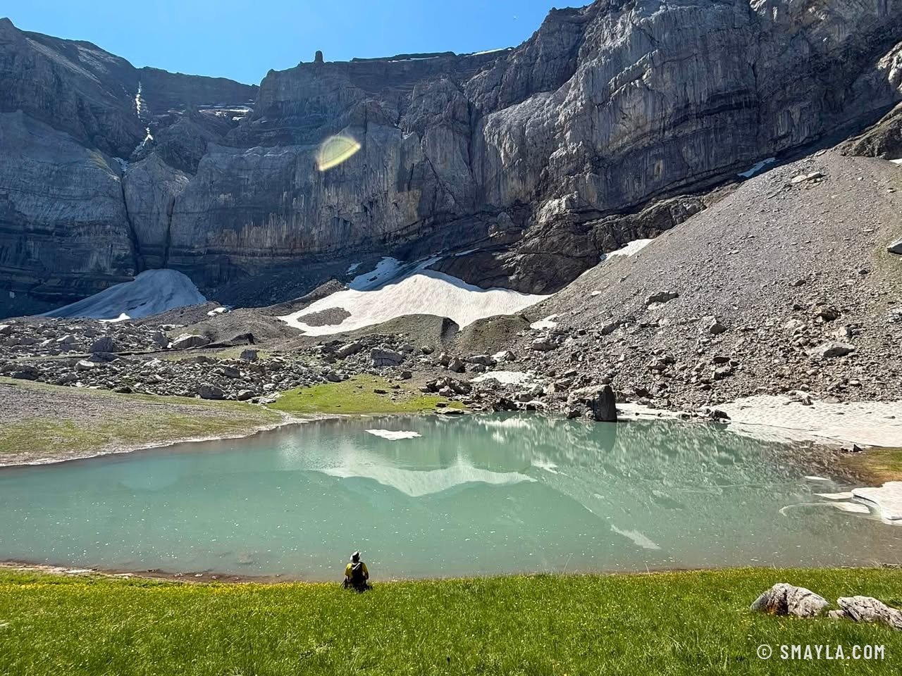 Lake below the walls