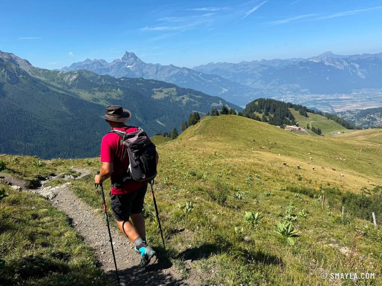 Christian face au panorama