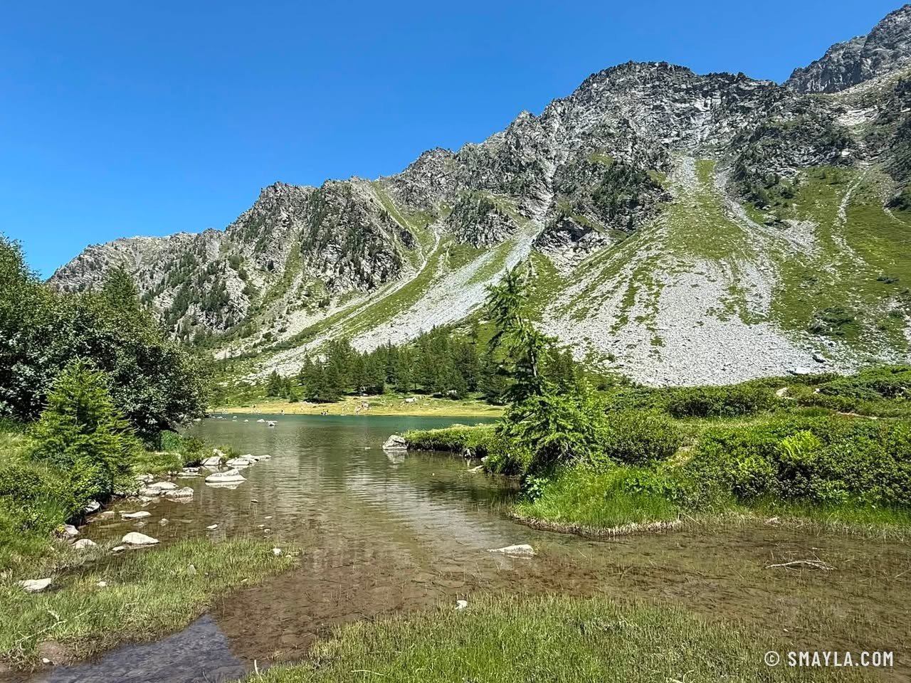 La rive et les crêtes claires