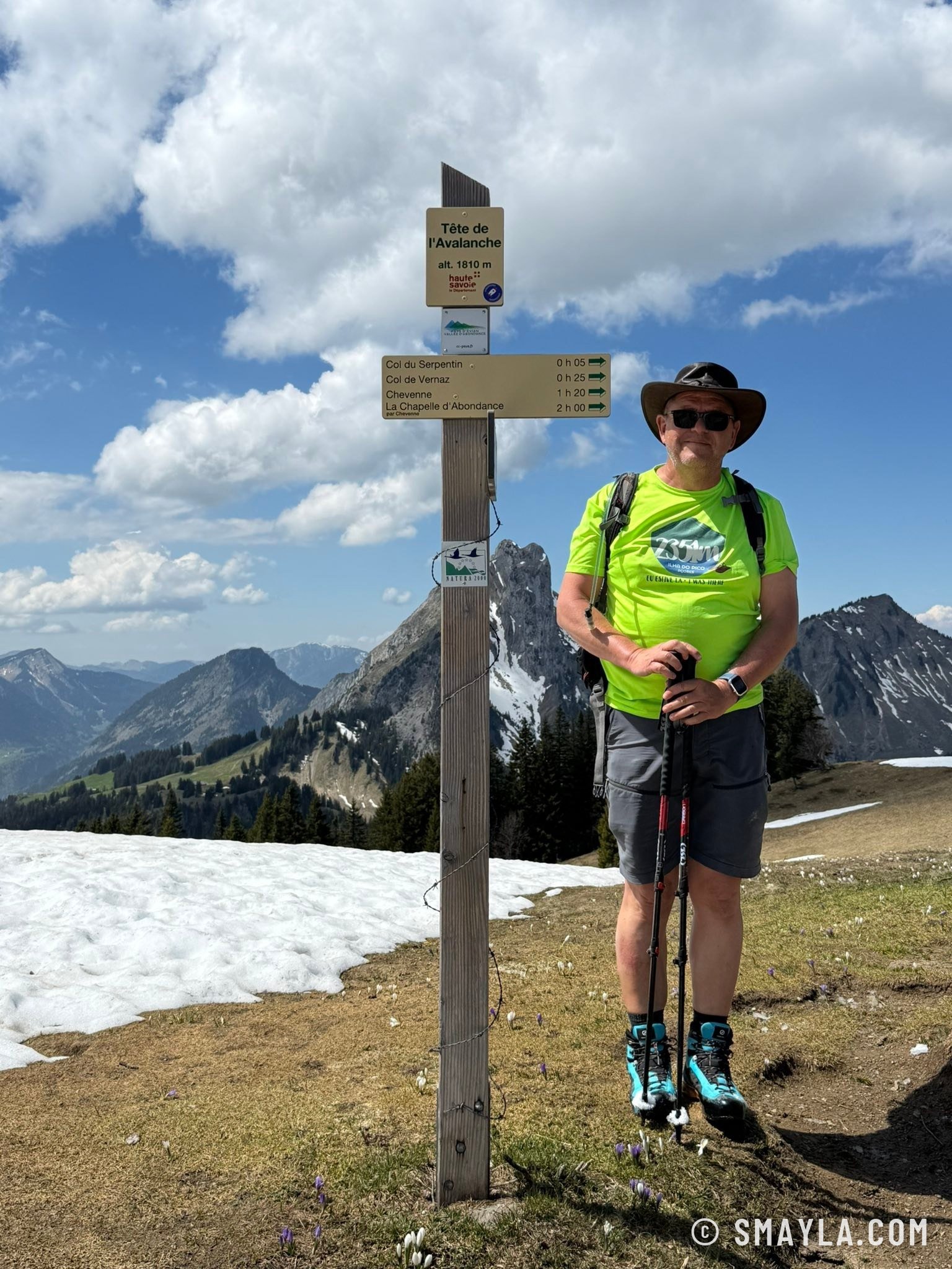 Christian at the pass sign