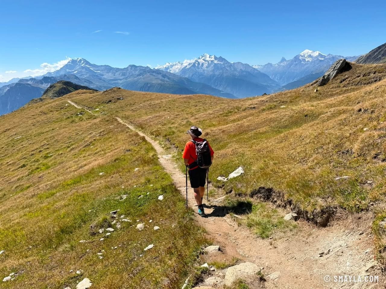 Christian sur le sentier panoramique