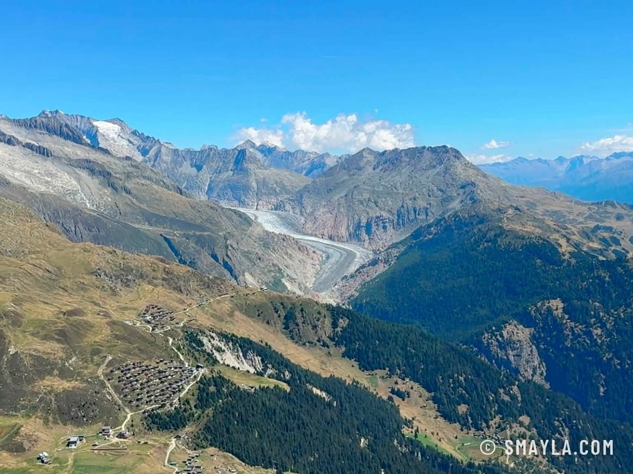 Le glacier d'Aletsch depuis les hauts de Belalp