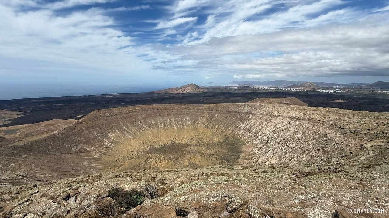 Le cratère de la Caldera Blanca