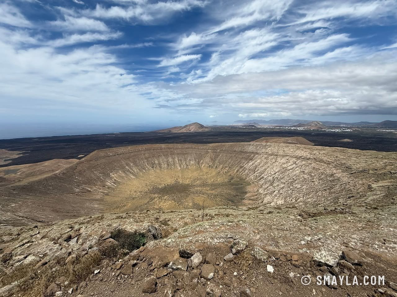 Le cratère de la Caldera Blanca