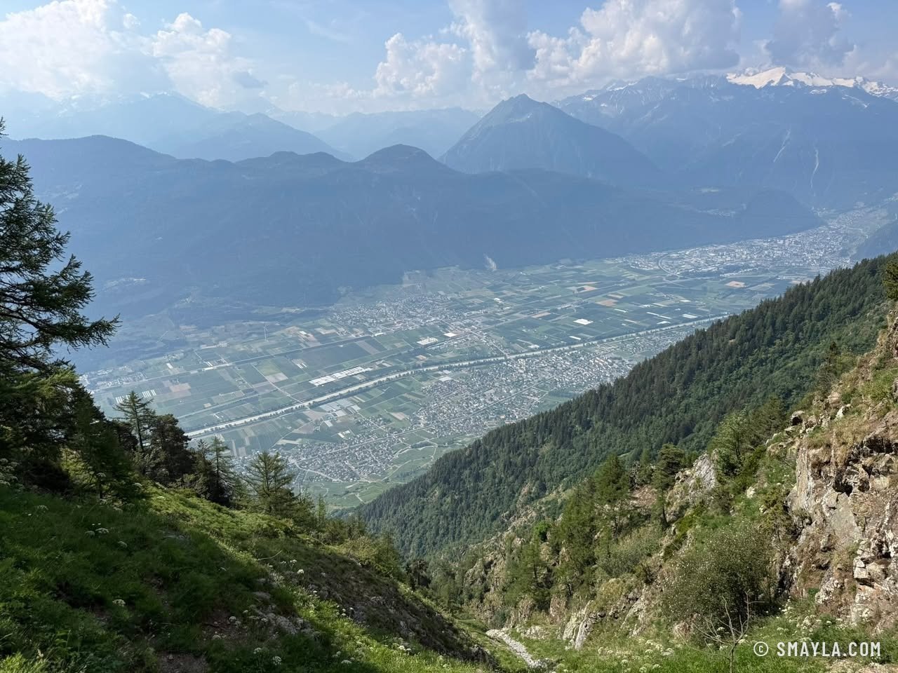 Vallée du Rhône en contrebas