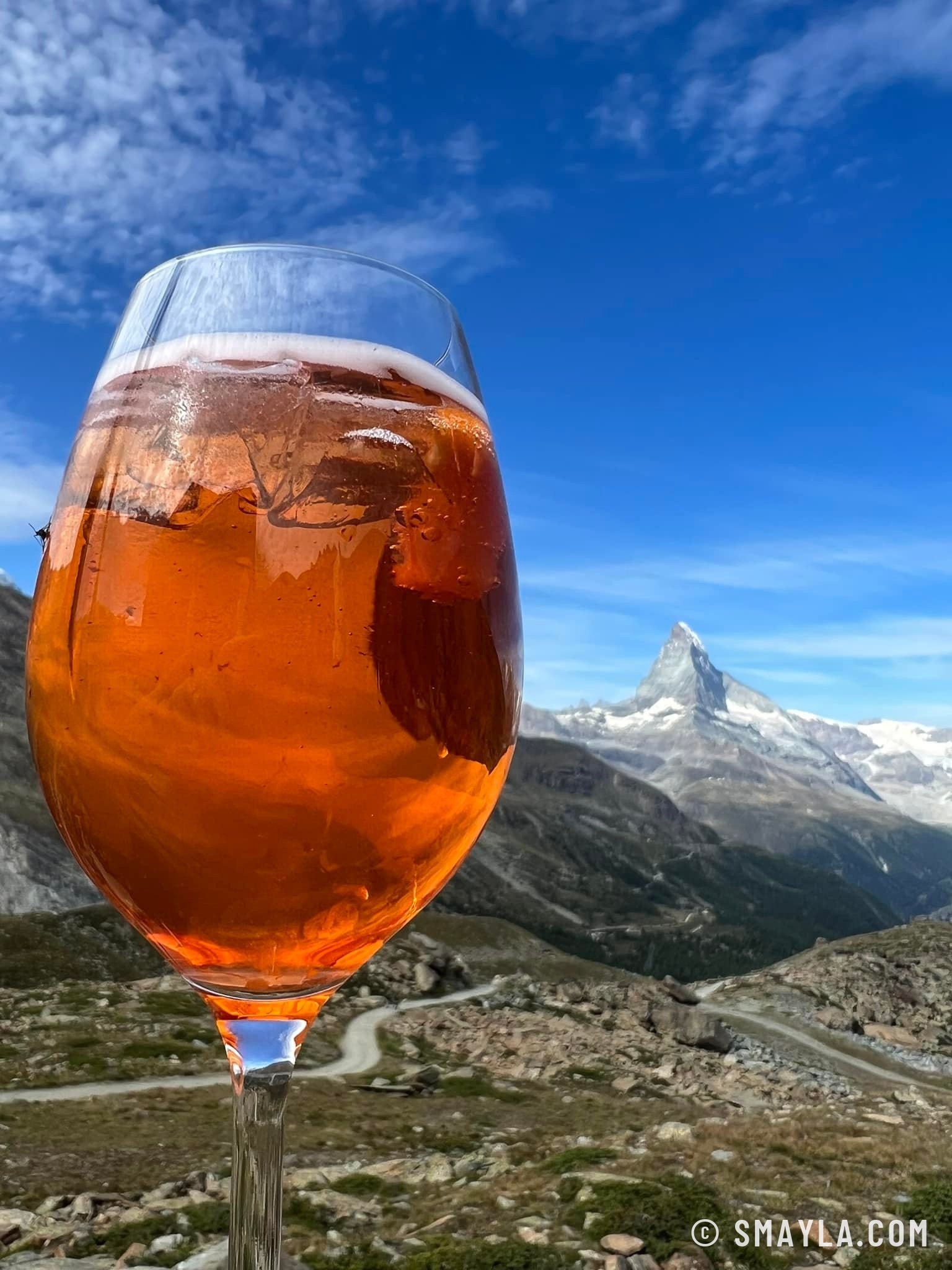 A spritz facing the Matterhorn