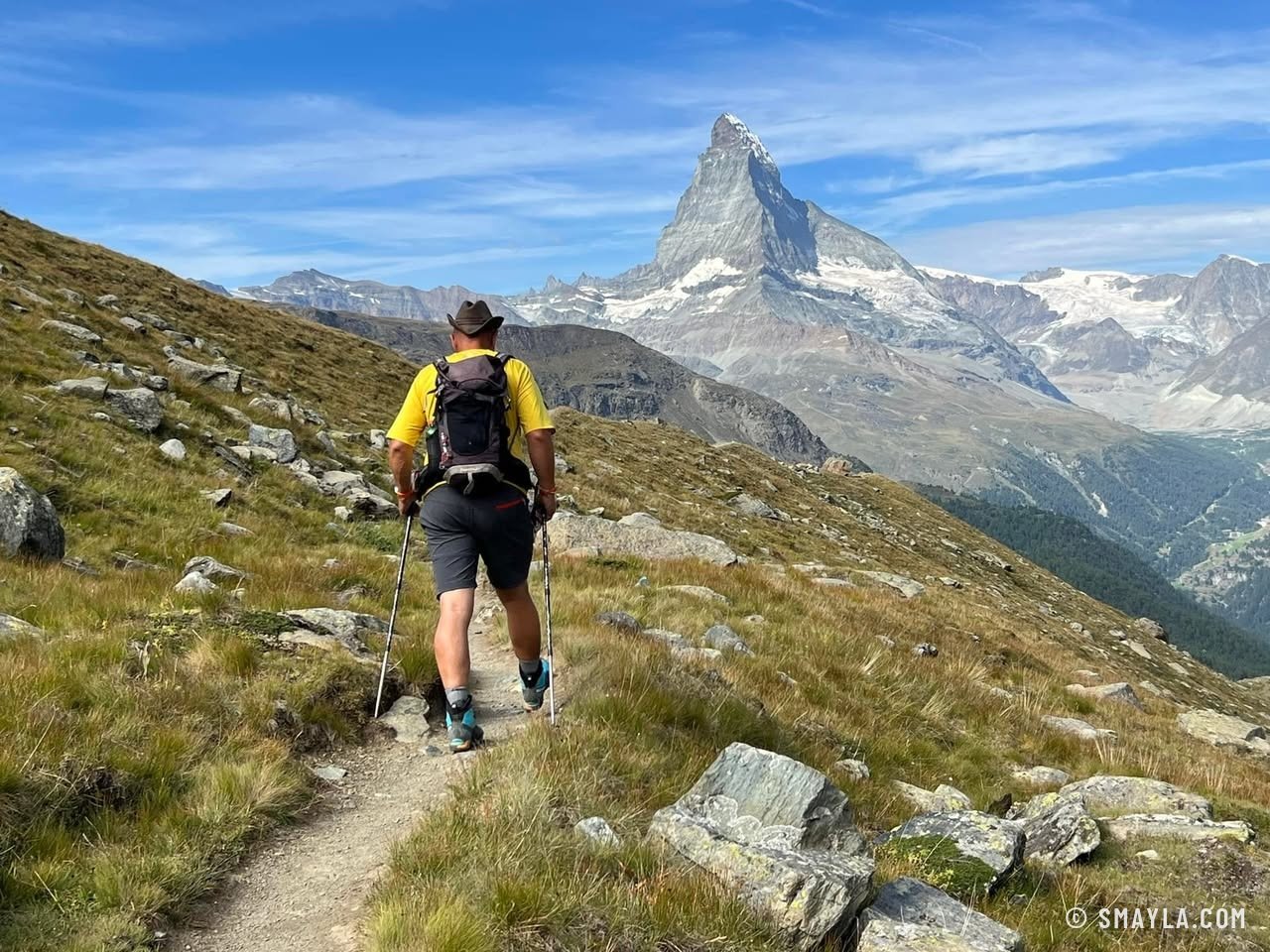 Christian on the moraine path