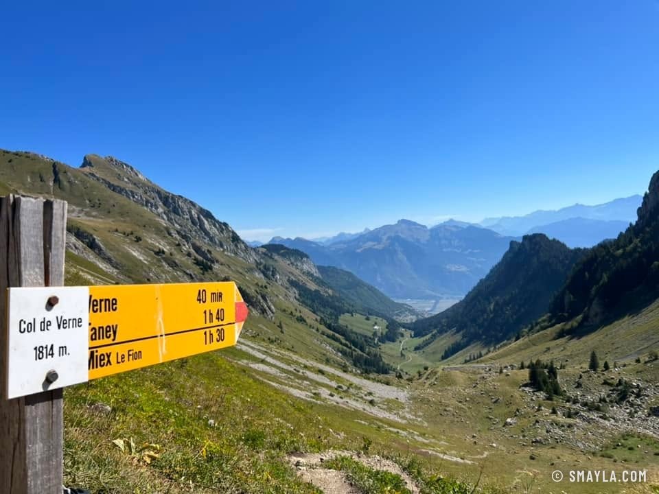 Panneau du col de Verne