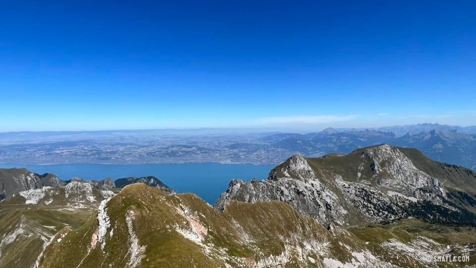 Le Léman depuis les Cornettes de Bise