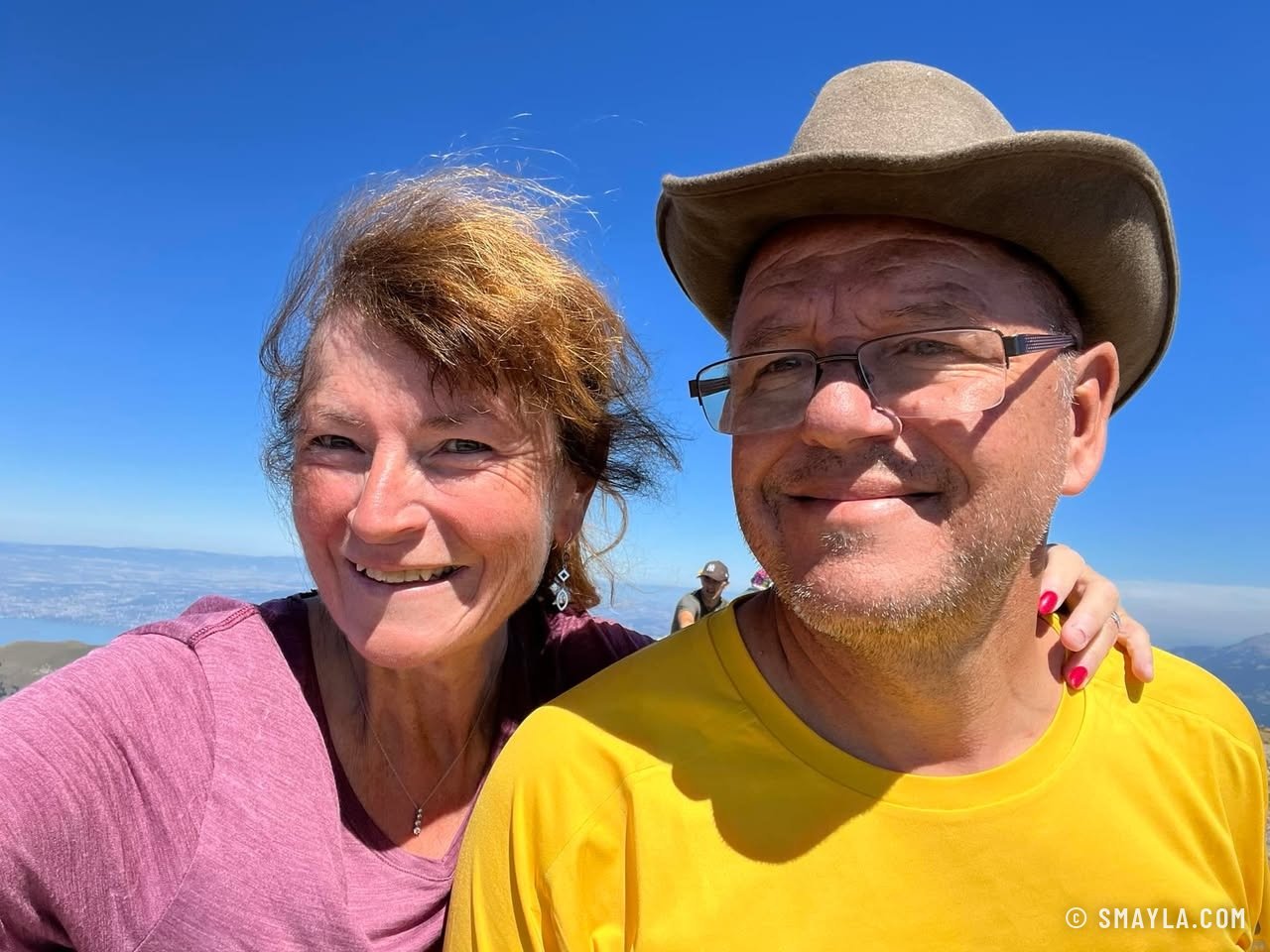 Emmanuelle et Christian au sommet