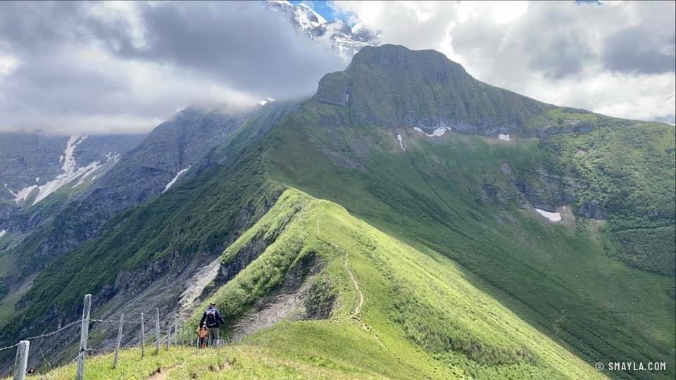 La crête vers le sommet