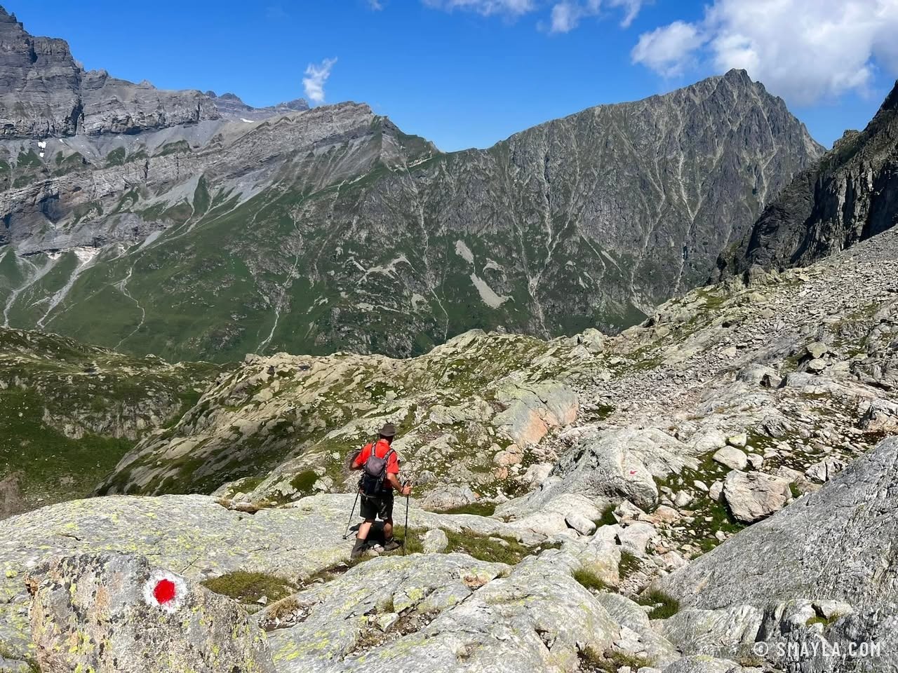 La descente sur l'ancien glacier