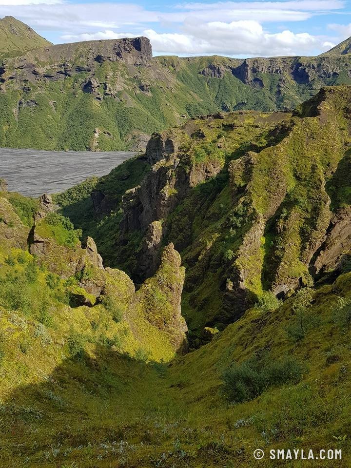 Moosige Schlucht beim Start in Þórsmörk