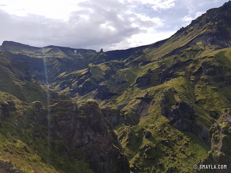 Grüner Canyon am Fimmvörðuháls
