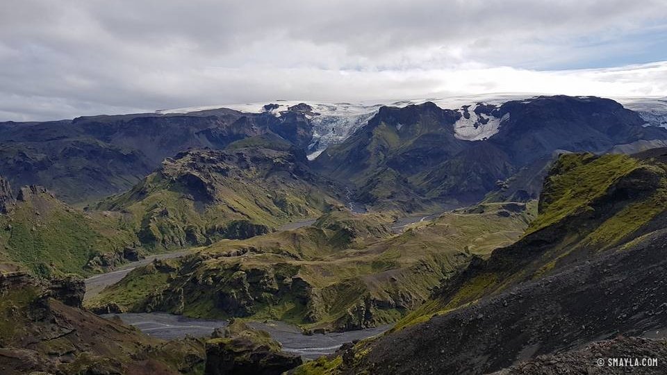 Täler und Gletscher vom Weg aus
