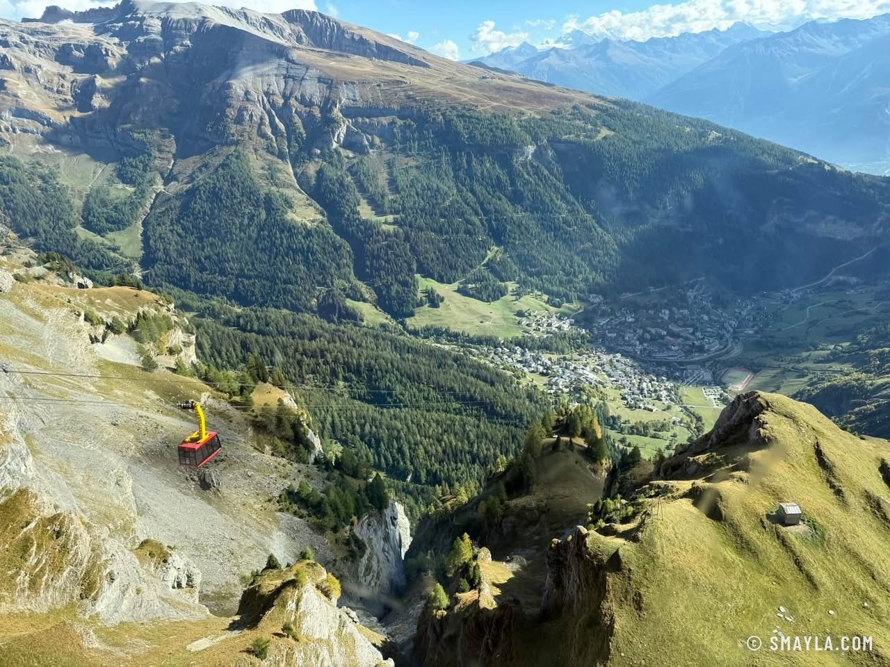 Loèche-les-Bains depuis le col