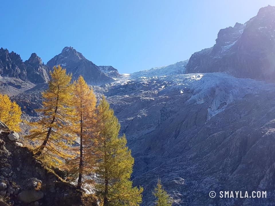Le glacier du Trient en automne