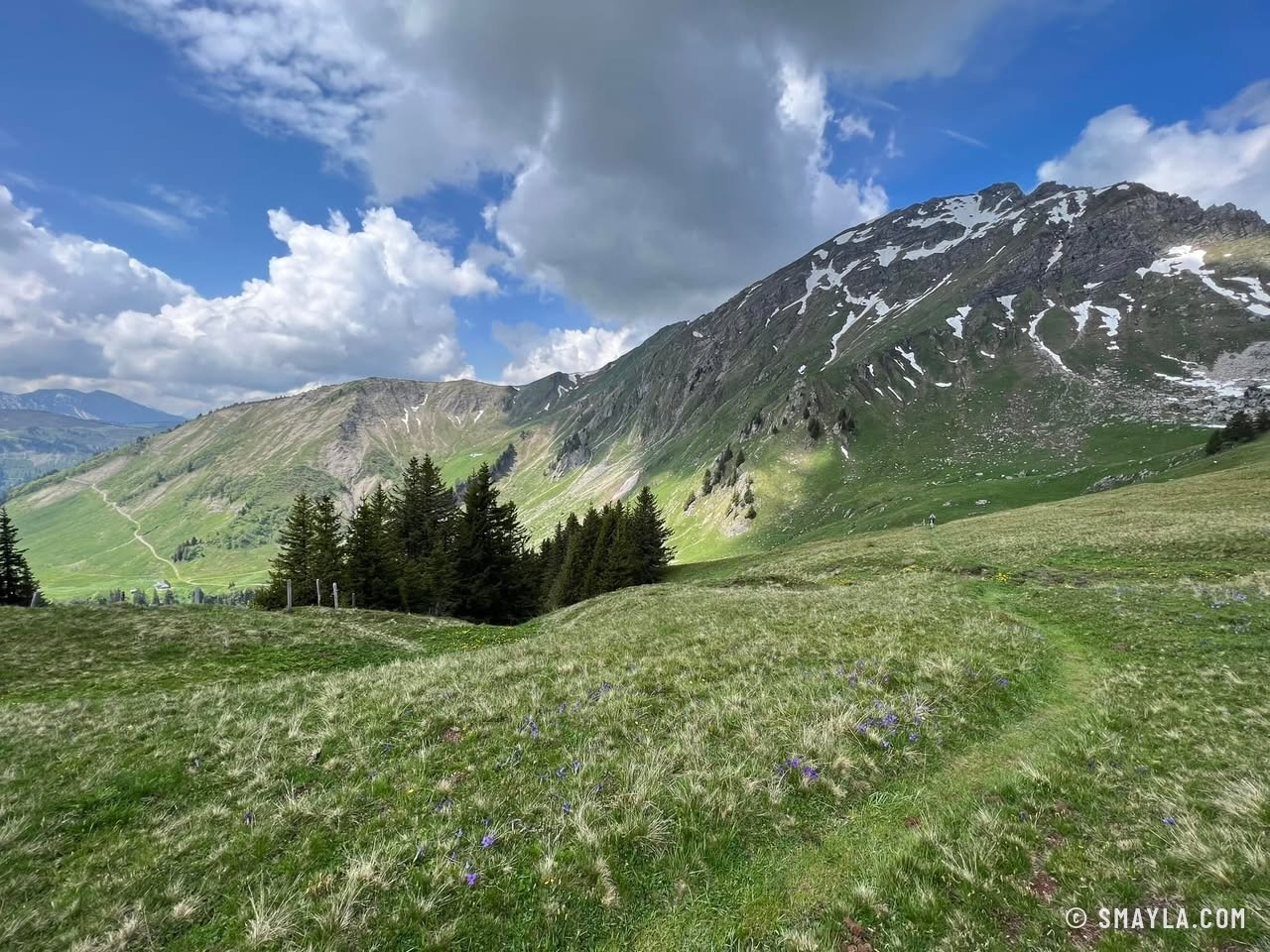 Le chemin vers le col de Bassachaux