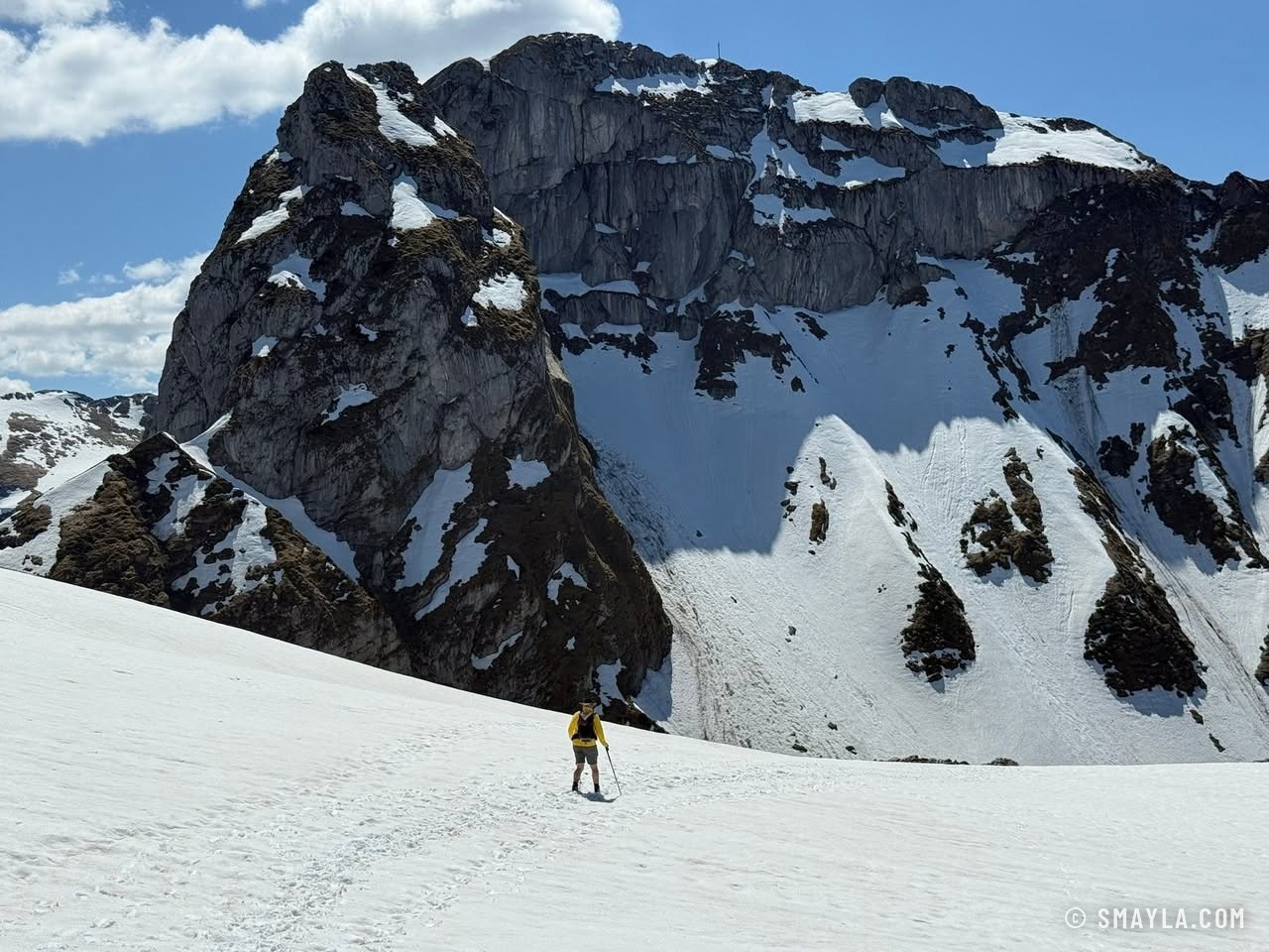 Christian in the snowy hollow