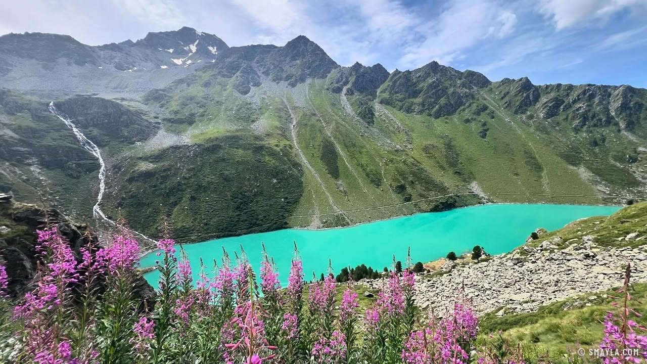 Le lac de Cleuson et les épilobes