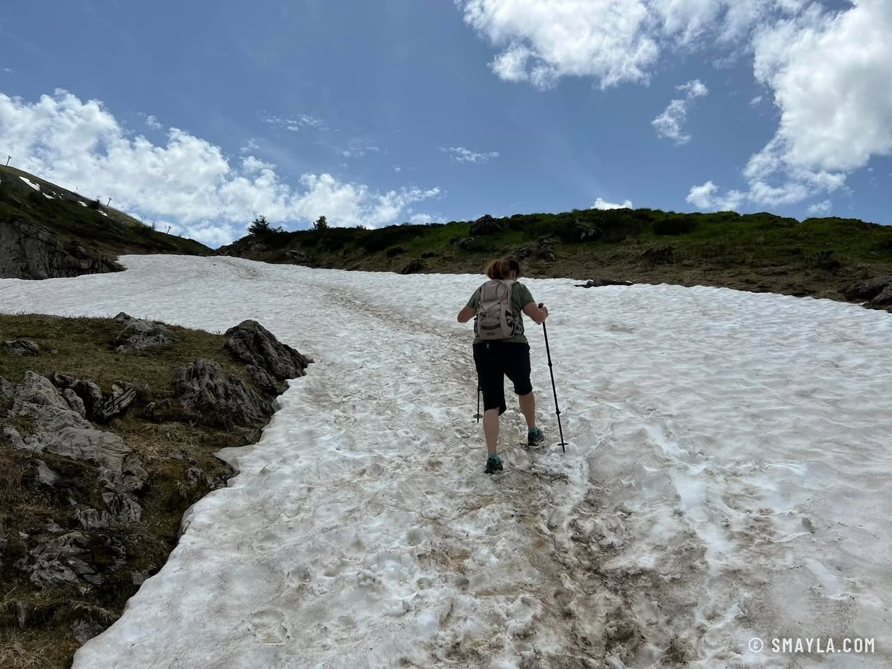 Névé sur le sentier