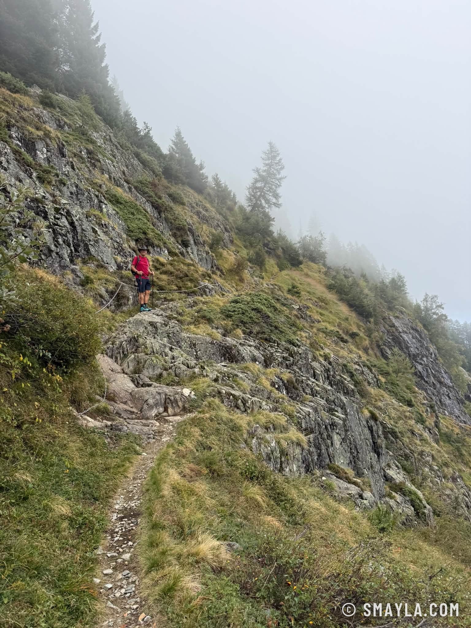 Sentier dans le brouillard