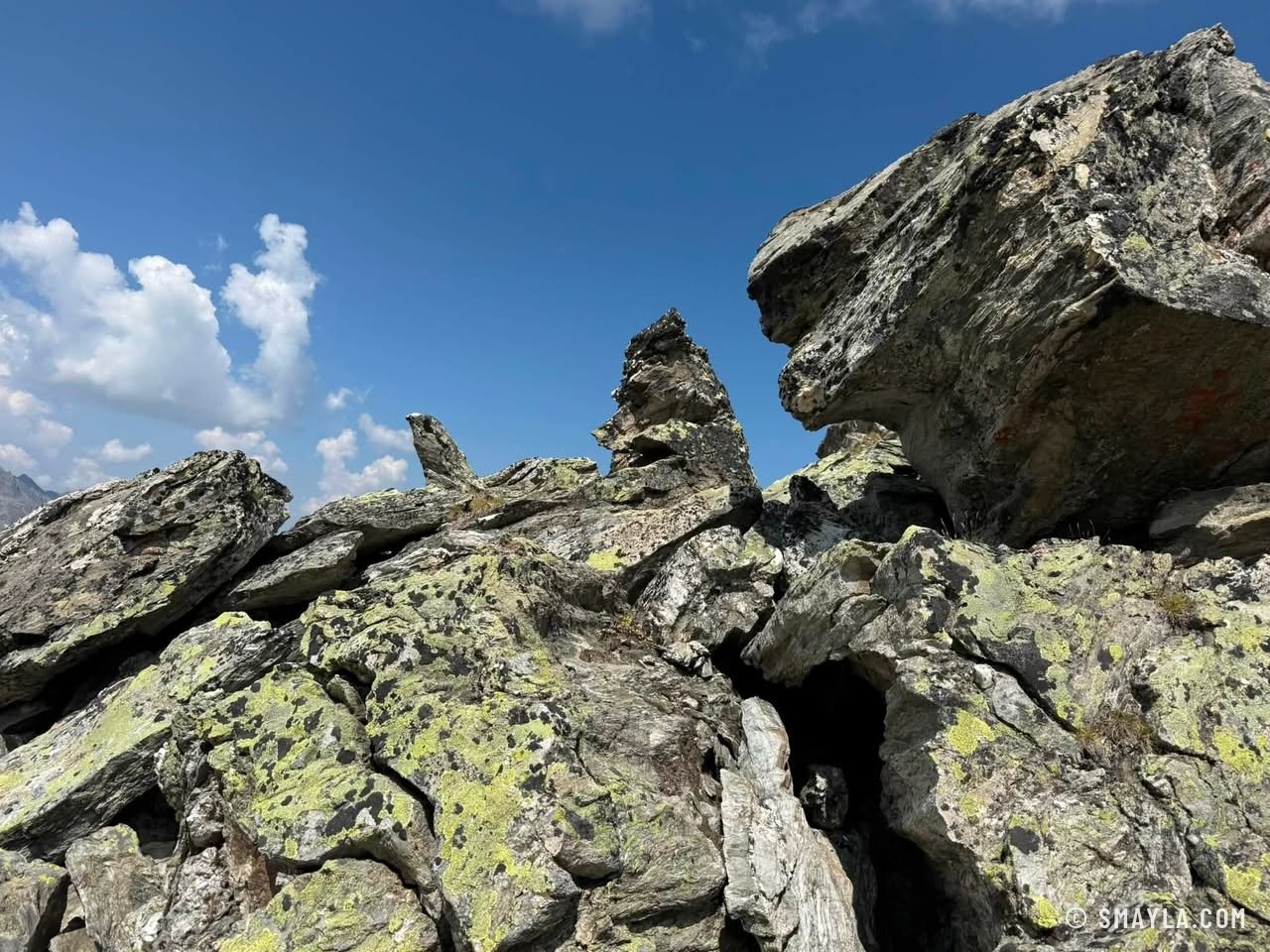 Boulders and lichen