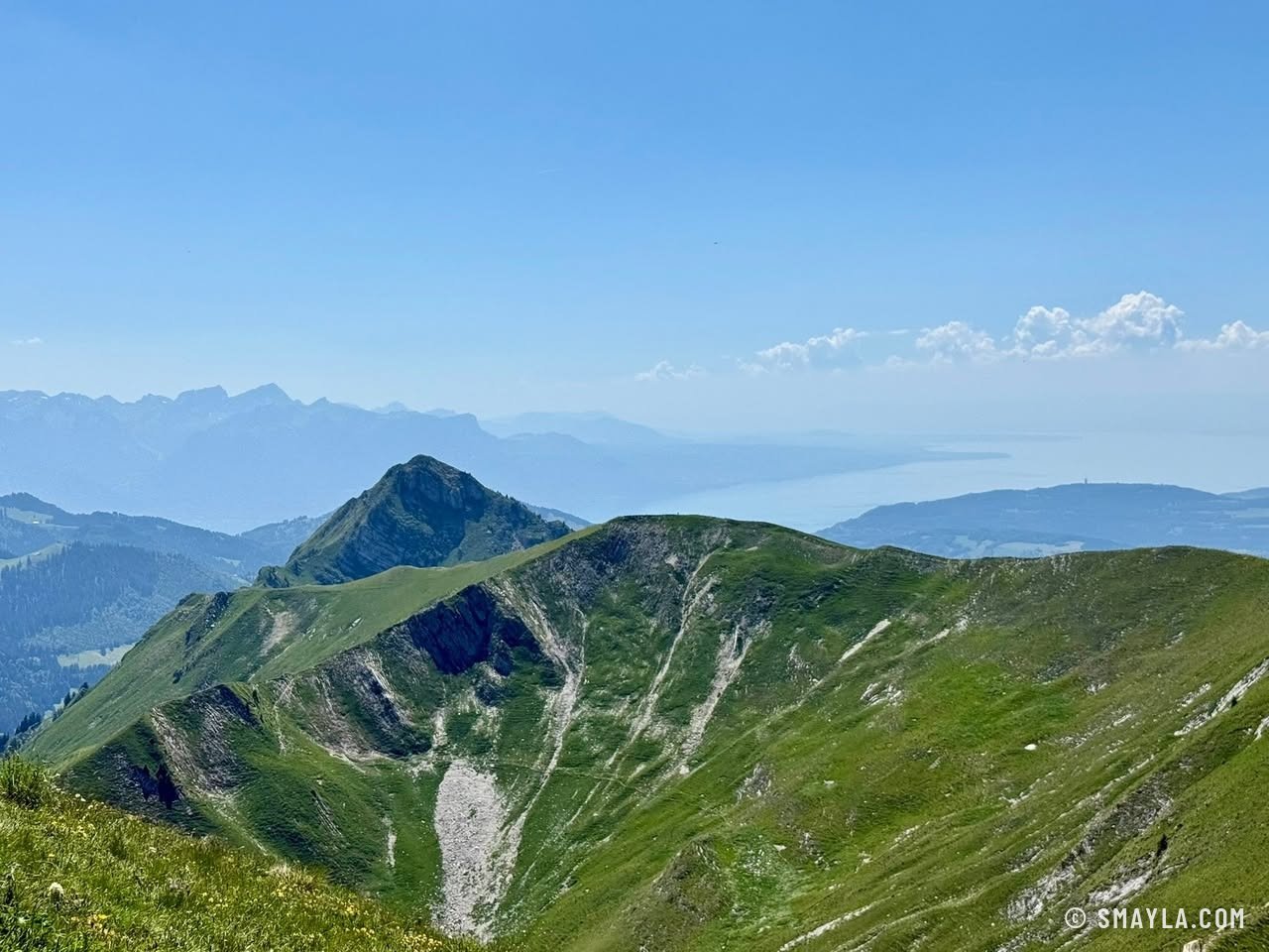 Pre-Alps and distant Lake Geneva