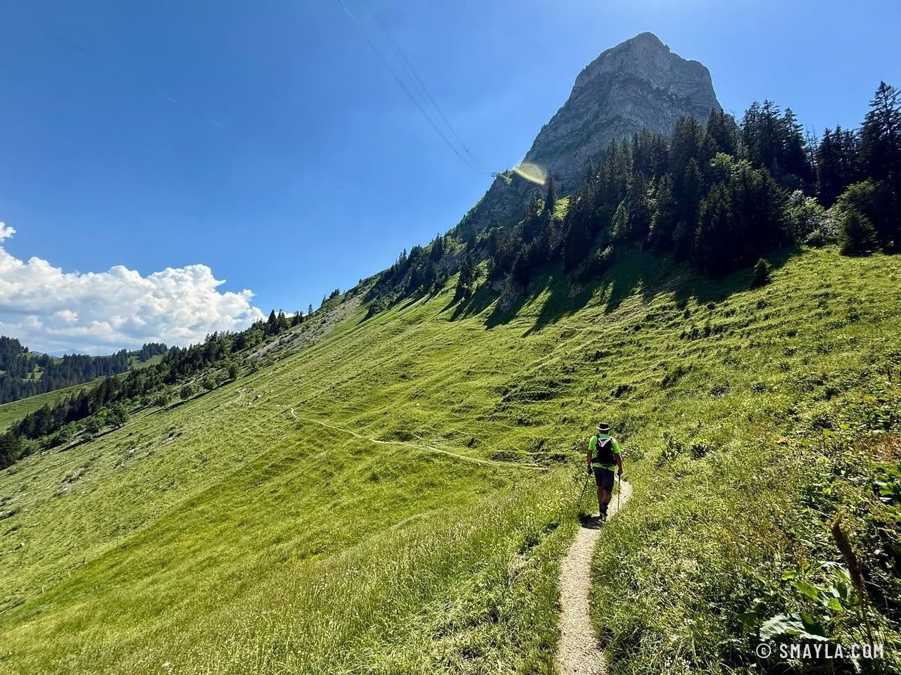 Path below the rocky summit