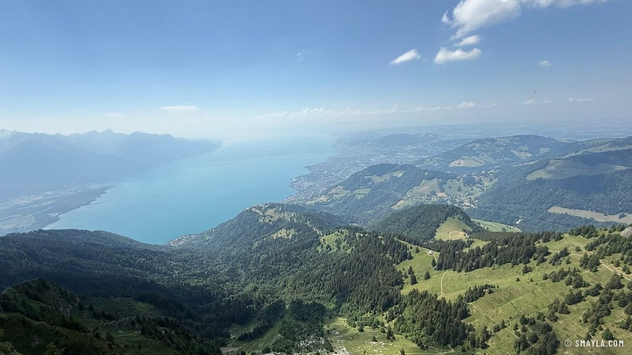 Vue plongeante sur le Léman