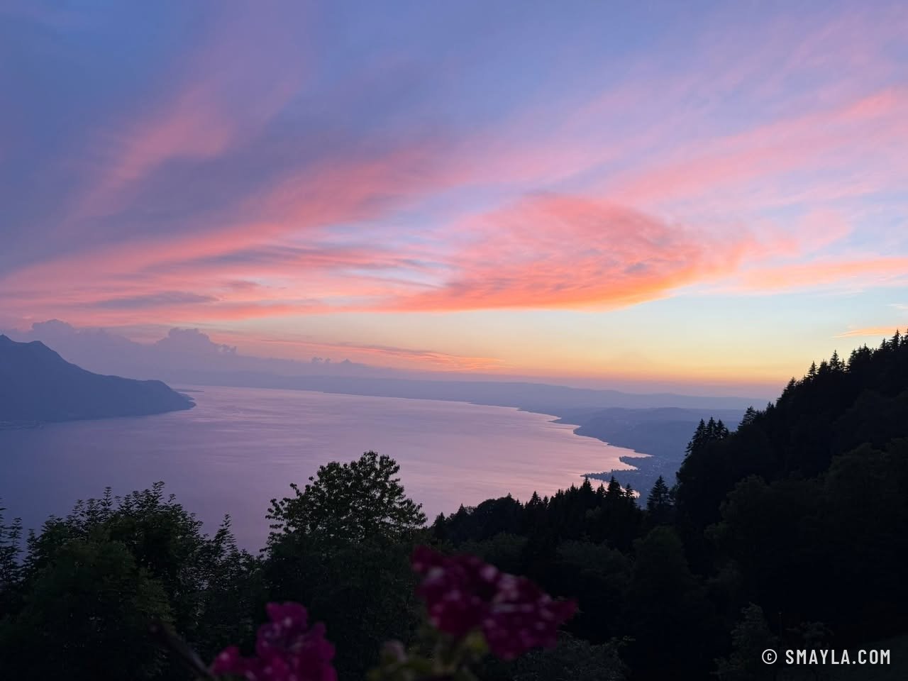 Coucher de soleil sur le Léman