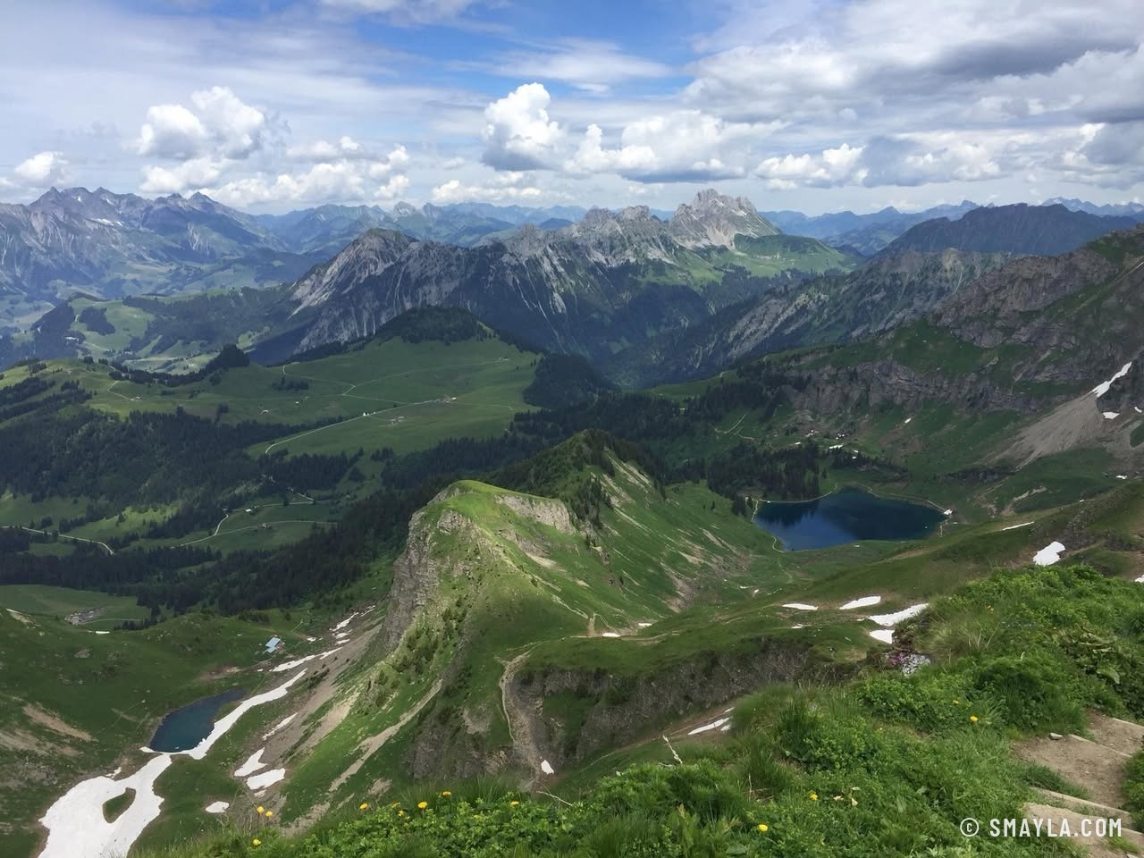 Le lac Lioson vu d'en haut