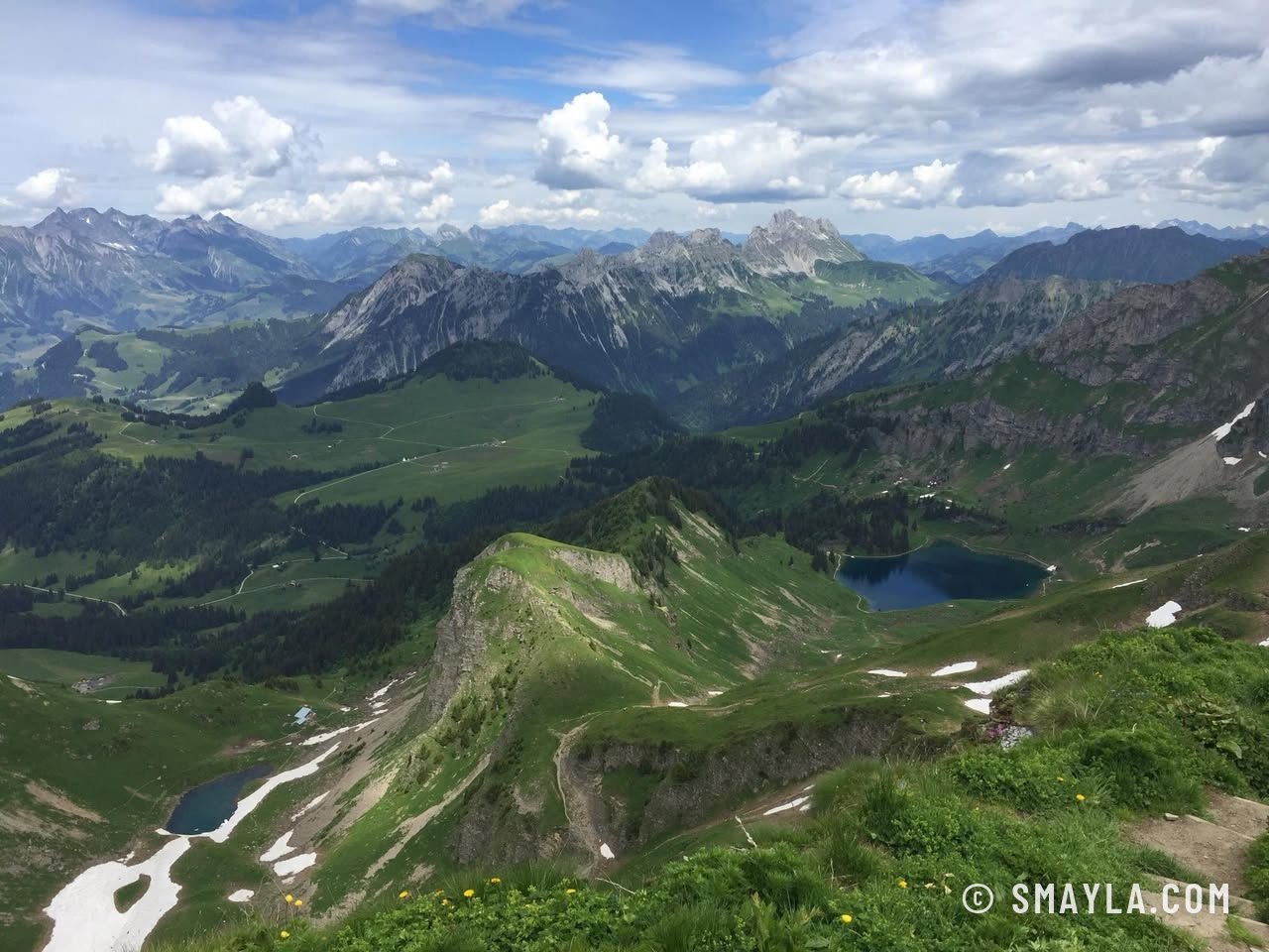Le lac Lioson vu d'en haut
