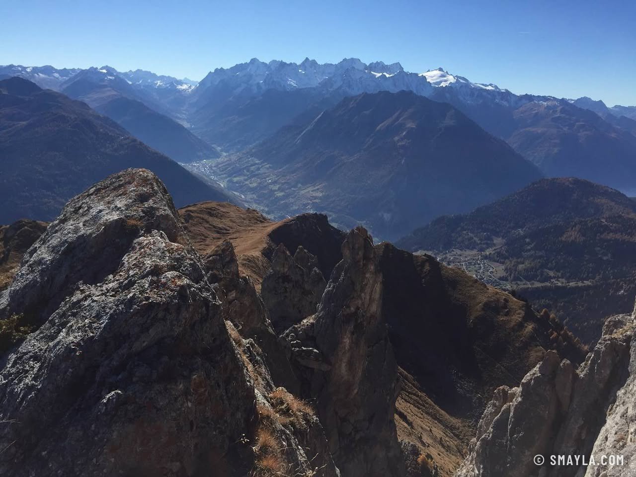 Das Rhonetal vom Gipfel