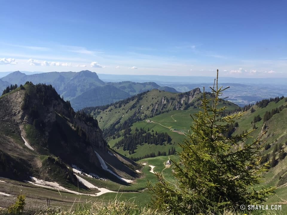 La vallée vue de la crête