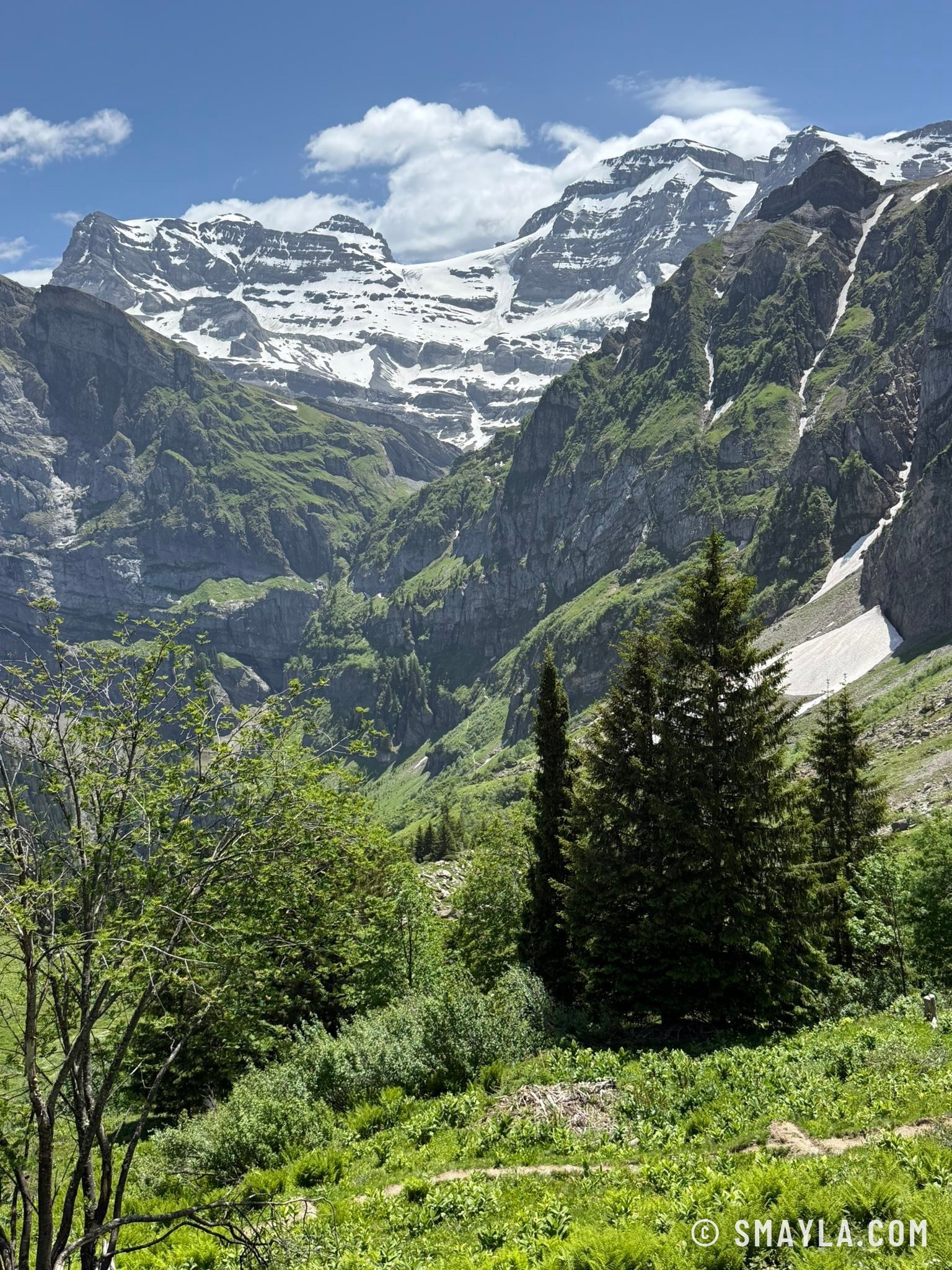 Glaciers above the valley