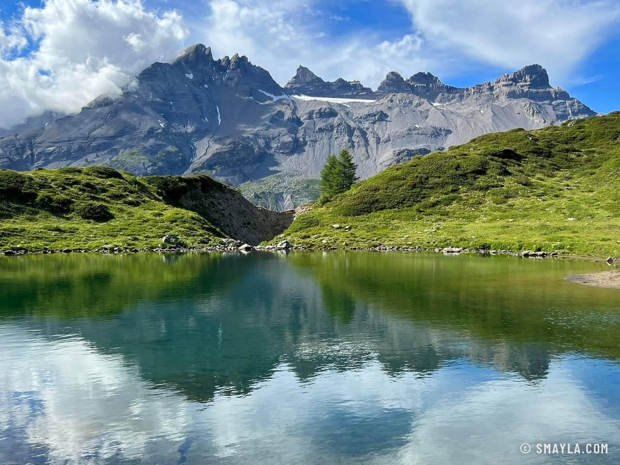 Les Dents du Midi dans le lac