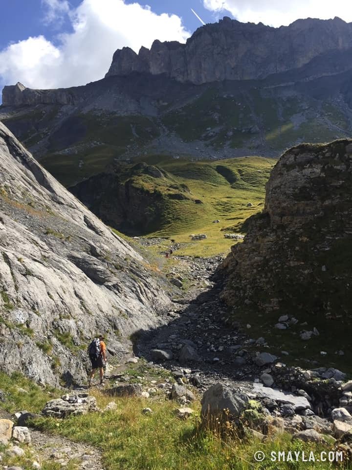 Combe minérale vers le Poteu des Etales