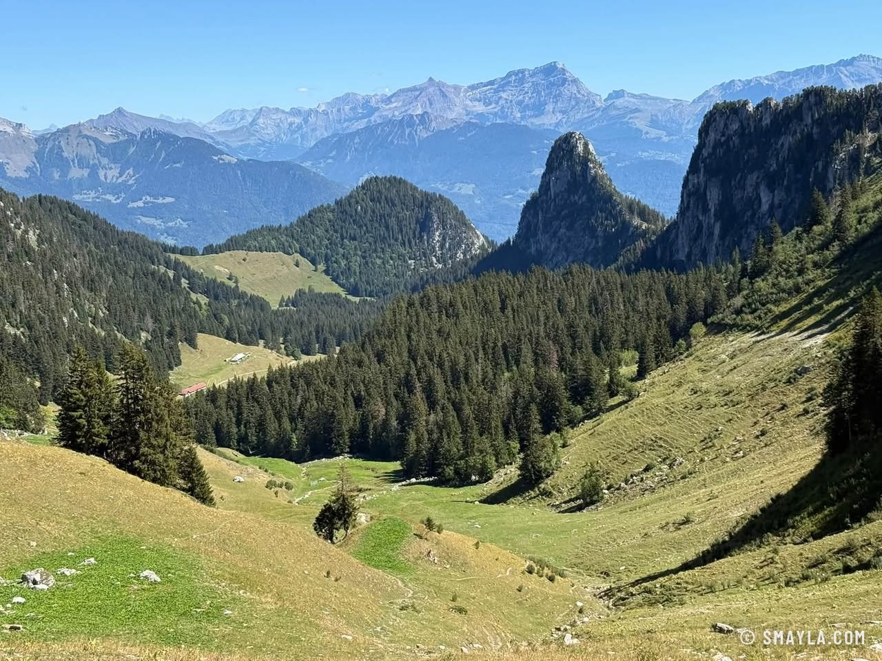 Le vallon et les Dents du Midi