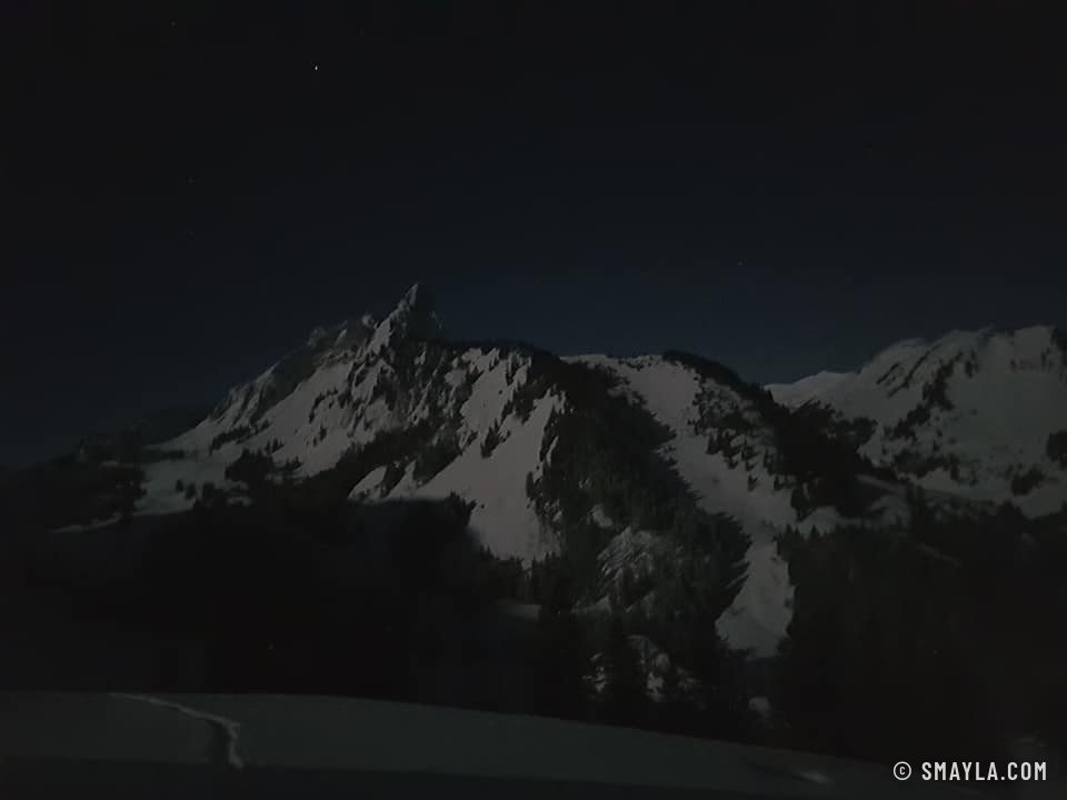 Ridges under the moon