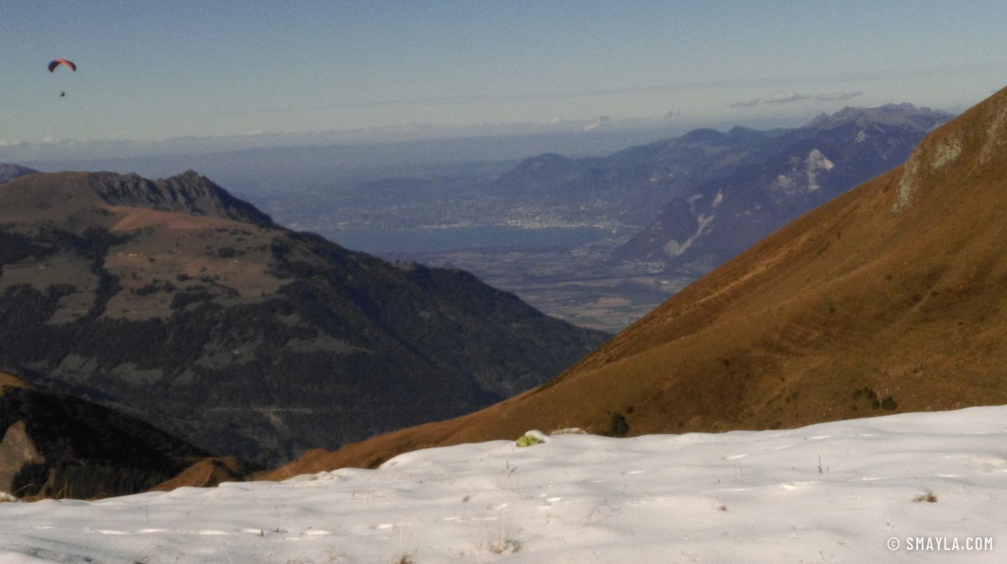 La plaine du Rhône depuis la neige
