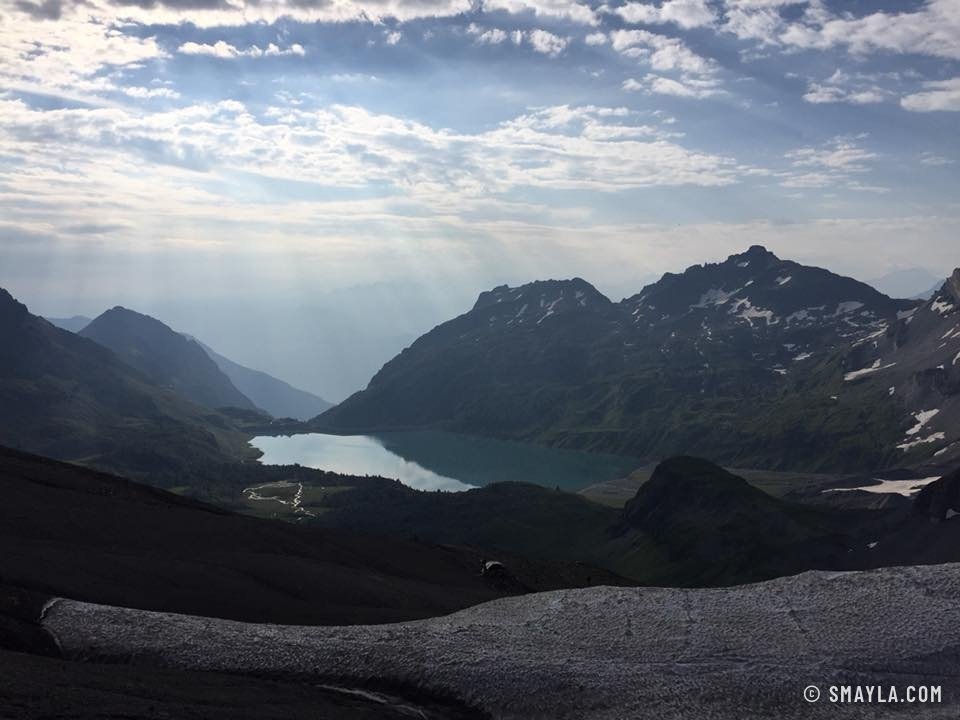 Le lac de Salanfe depuis le col de Susanfe