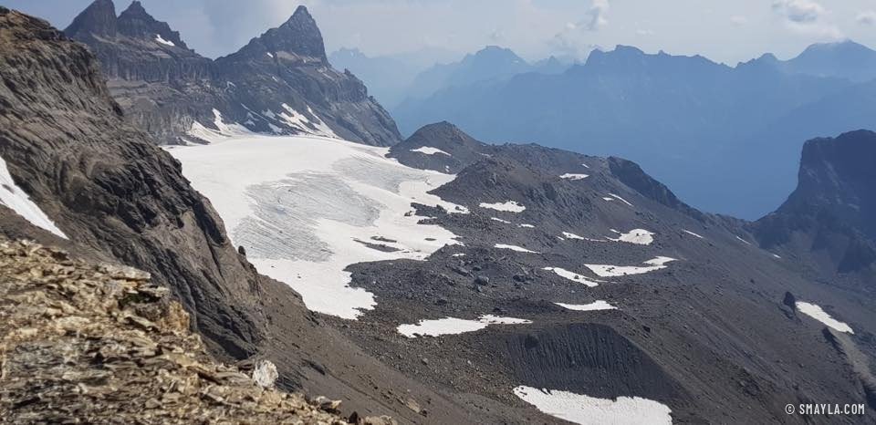 Le glacier du Trient au loin