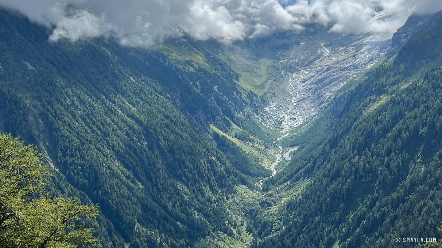 La vallée et le glacier du Trient