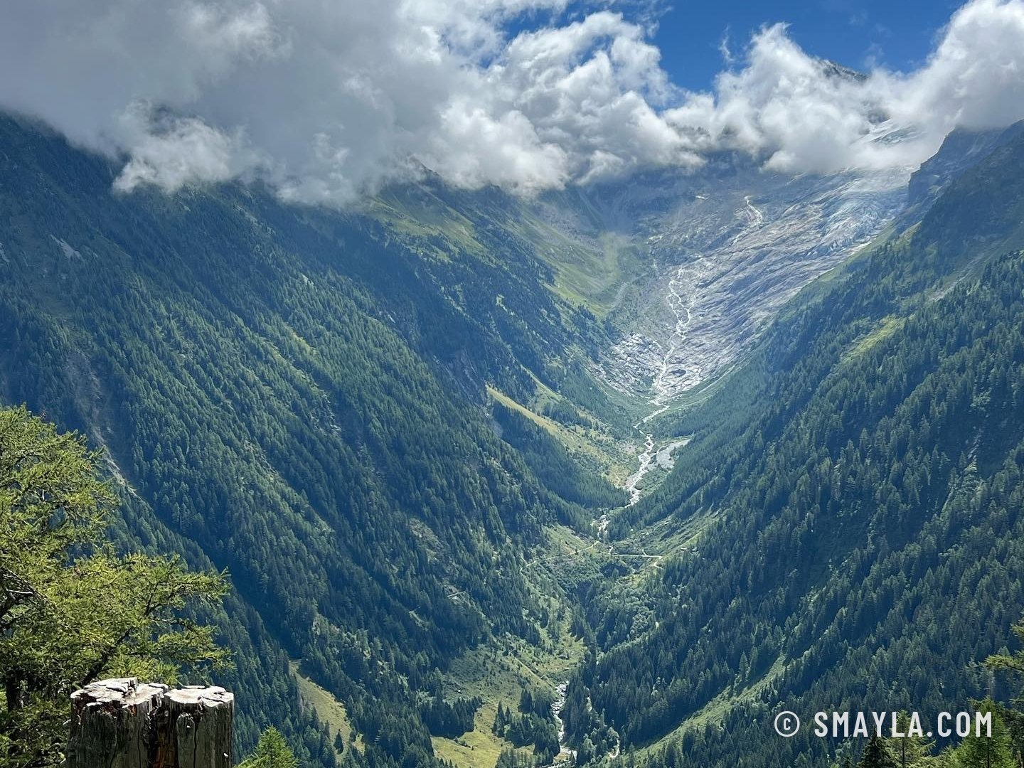 La vallée et le glacier du Trient